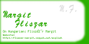 margit fliszar business card